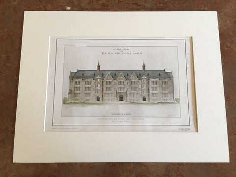 New York Juvenile Asylum, 1904, Butler & Rodman, Original Hand Colored -