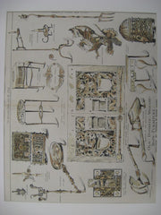 Old Domestic Wrought-Iron Furniture, UK, 1884, Maurice B. Adams