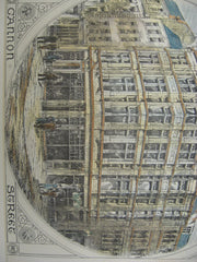 Street Architecture in the City, London, England, UK, 1884, T. E. Knightley