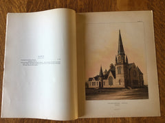 Congregational Church, Winona, MN, 1884, Hand Colored Original -