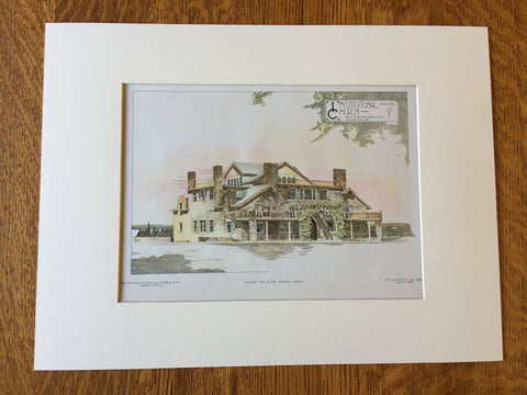 Institutional Church, Kansas City, MO, 1905, Original Hand Colored -