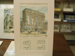 Niles Block on School Street in Boston, Massachusetts, Boston, MA, 1888, Willard M. Bacon