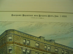 Niles Block on School Street in Boston, Massachusetts, Boston, MA, 1888, Willard M. Bacon