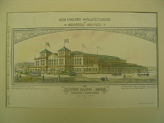 New England Manufacturers' and Mechanics' Institute at the Exhibition Building, Boston, MA, 1881, Alden Frink