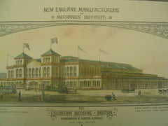 New England Manufacturers' and Mechanics' Institute at the Exhibition Building, Boston, MA, 1881, Alden Frink