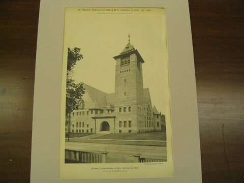Central Congregational Church, Newtonville, MA, 1895, Hartwell & Richardson