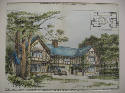 Cottages for Lever Brothers, Port Sunlight, England, UK, 1893, Huon A. Matear