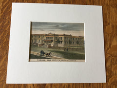 Turner Hall, New Ulm, Brown County, MN, 1874, Original Hand Colored -