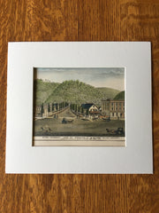 W Heising Saloon & Brewery, Red Wing, MN, 1874, Original Hand Colored -