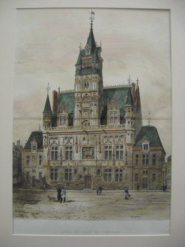Hotel de Ville, Compiegne, France, EUR, 1888, G. Garen
