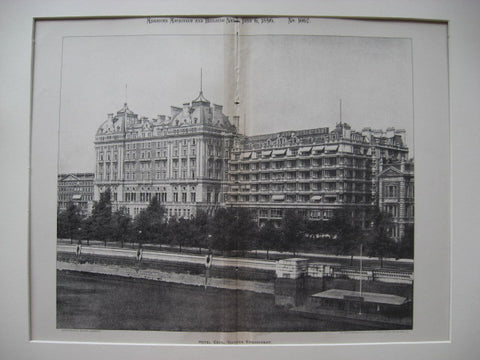 Hotel Cecil at Victoria Embankment, London, England, UK, 1896, Perry and Reed