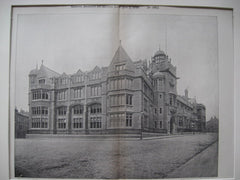 Principal Front of the New Medical School, Leeds, England, UK, 1896, W. H. Thorp
