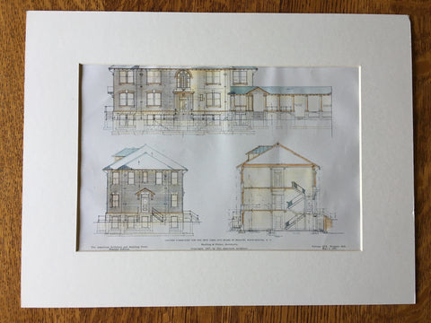Vaccine Laboratory, NY Board of Health, Westchester, 1906, Hand Colored Original -