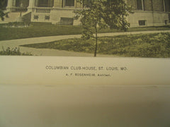 Columbian Club-House, St. Louis, MO, 1895, A. F. Rosenheim