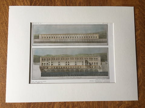 Dam & Power House, McCall Ferry, PA, 1909, Original Hand Colored -