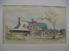 Men's Gymnasium at Massachusetts General Hospital Corporation, Waverley, MA, 1895, Wheelwright and Haven