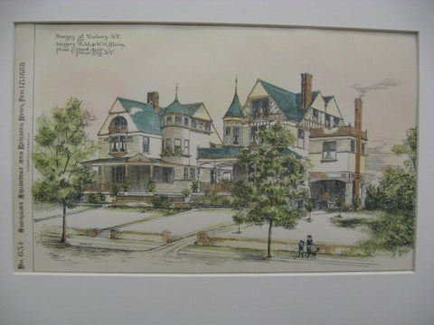 Houses for E. M. and W. W. Bilven, Yonkers, NY, 1888, Frank F. Ward