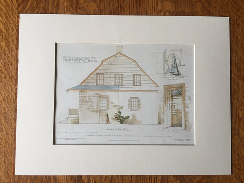 Old Dutch House, Polifly Road, Hasbrouk Heights, NJ, 1908, Original Hand Colored -