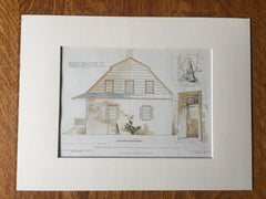 Old Dutch House, Polifly Road, Hasbrouk Heights, NJ, 1908, Original Hand Colored -