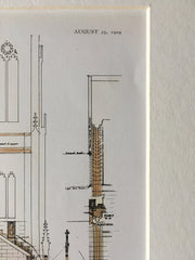 Reconstruction, Church of St Vincent Ferrer, NY, 1909, Original Hand Colored -