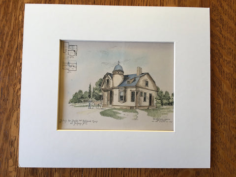 Stable, Pelham, NY, 1889, Walgrove & Israels, Original Hand Colored -