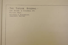 Taylor Building on the Corner of Essex and Columbia Sts., Boston, MA, 1895, Hartwell and Richardson