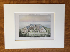 House on Hope Island, Maine, 1915, Bissell et al, Original Hand Colored -