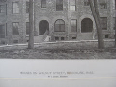 Walnut Street Houses, Brookline, MA, 1887, H. I. Cobb