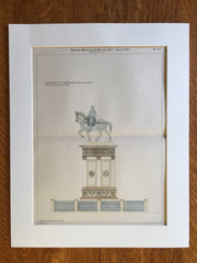 Monument to Bartolommeo Colleoni, Venice, Italy, 1898, Original Hand Colored -