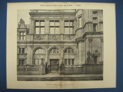 Free Public Library, Edinburgh, Scotland, UK, 1894, G. Washington Browne