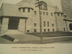 Central Congregational Church, Newtonville, MA, 1897, Hartwell & Richardson