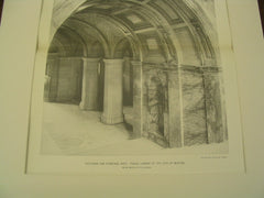 Vestibule and Staircase Arch: Public Library, Boston, MA, 1895, McKim, Mead & White