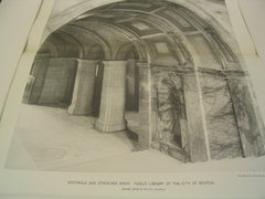 Vestibule and Staircase Arch: Public Library, Boston, MA, 1895, McKim, Mead & White