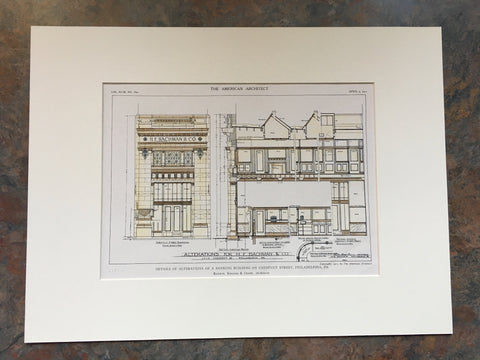 H F Bachman Company, Chestnut St, Philadelphia, PA, 1911, Original Hand Colored -