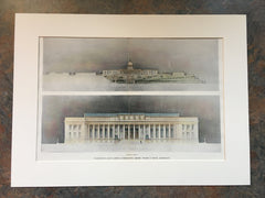 Washington State Capitol, Olympia, WA, 1911, Wilder & White, Original Hand Colored -