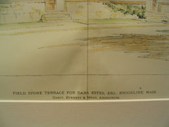 Field Stone Terrace for Dana Estes, Brookline, MA, 1895, Cabot, Everett and Mead