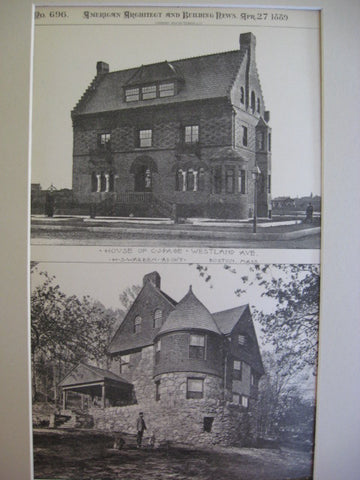 Page/Taylor Houses, Boston/Newton, MA, 1889, H. S. Warren and Rand & Taylor