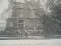 House of Hon. J. C. Abbott, Montreal, CAN, 1888