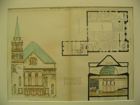 Twelfth Baptist Church in Phillips St., Boston, MA, 1889, Eugene C. Fisher