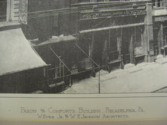 Paxon/Comfort's Bldg, Philadelphia, PA, 1885, W. Eyre and W. E. Jackson