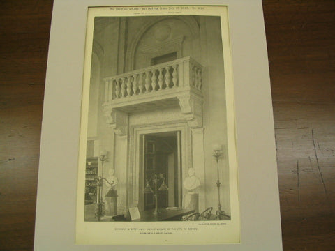 Doorway in Bates Hall: Public Library of the City, Boston, MA, 1895, McKim, Mead & White