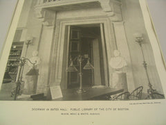 Doorway in Bates Hall: Public Library of the City, Boston, MA, 1895, McKim, Mead & White