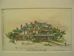 Dwelling for Joseph de F. Junkin, Esq at 3817 Spruce St., West Philadelphia, PA, 1889, Albert W. Dilks