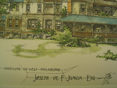 Dwelling for Joseph de F. Junkin, Esq at 3817 Spruce St., West Philadelphia, PA, 1889, Albert W. Dilks