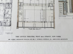 The Little Theater, West 44th Street, New York, NY, 1912, Original Hand Colored -