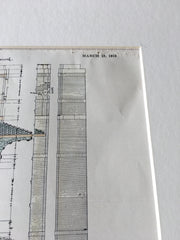 Washington Irving High School, Manhattan, NY, 1913, Hand Colored Original -