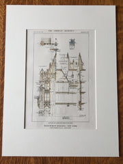 Woolworth Building, Park Place, New York, 1912, C Gilbert, Hand Colored Original -
