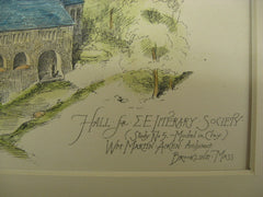 Hall for a Literary Society, Brookline, MA, 1883, Wm. Martin Aiken