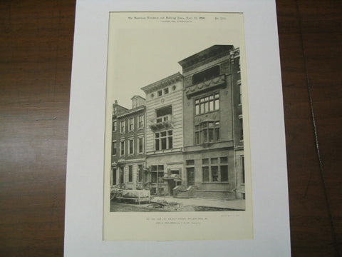 Numbers 1705 and 1707 Walnut Street, Philadelphia, PA, 1891, Cope and Stewardson and F. M. Day