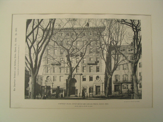 Apartment House, Corner Beacon and Charles Streets, Boston, MA, 1894, McKim, Mead and White